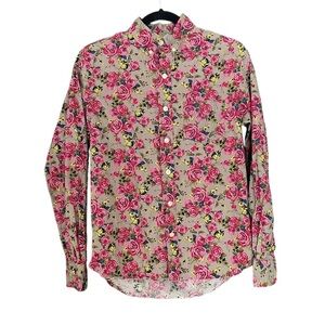 KENNINGTON LTD. California Men’s Cotton Button Front Floral Print Shirt S